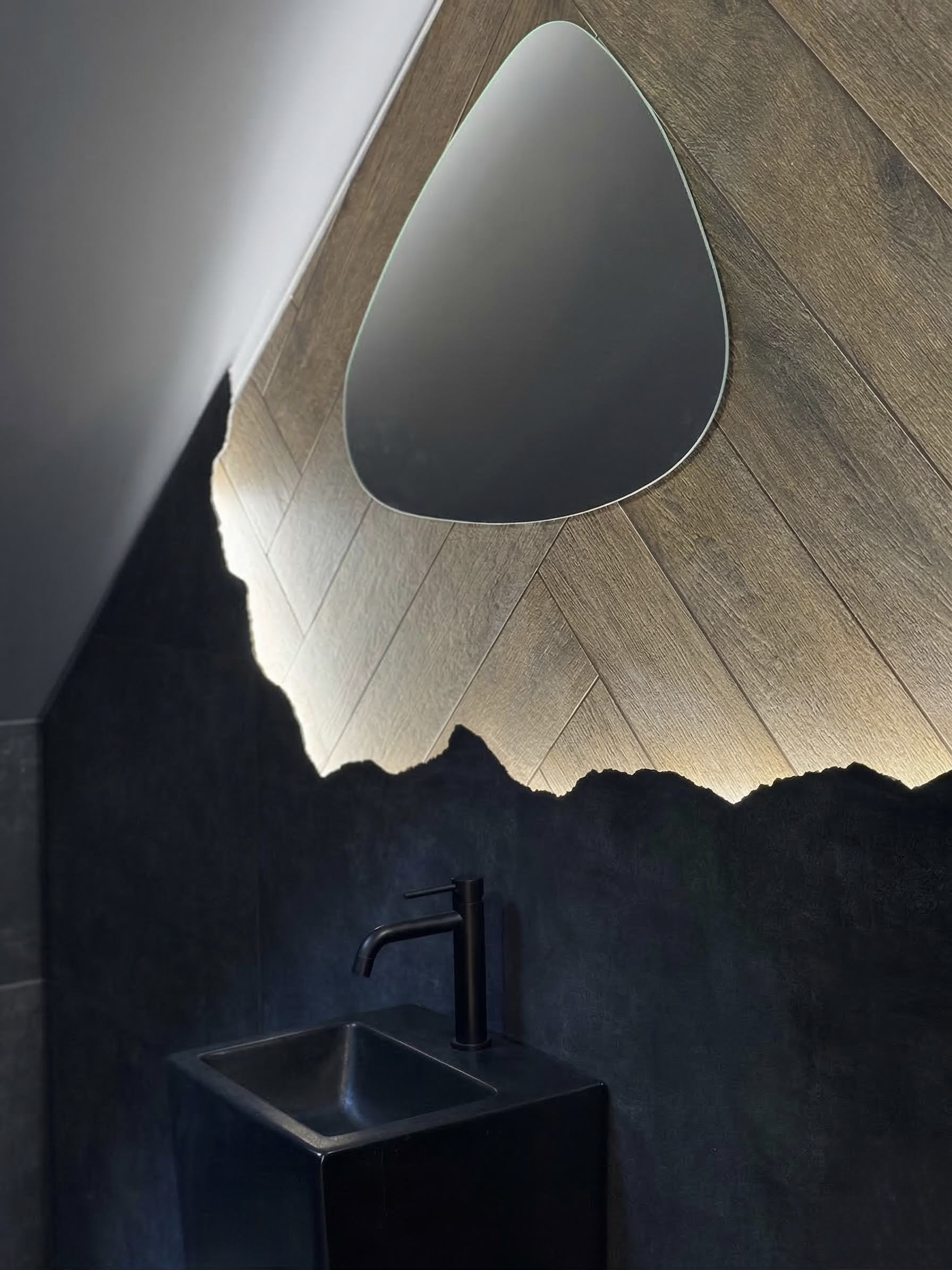 Efekt skały  w  łazience